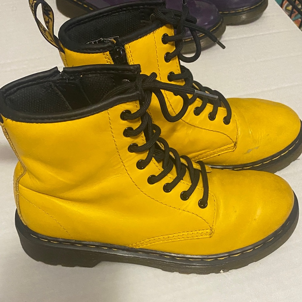 Dr. Martens Kids Yellow Boots